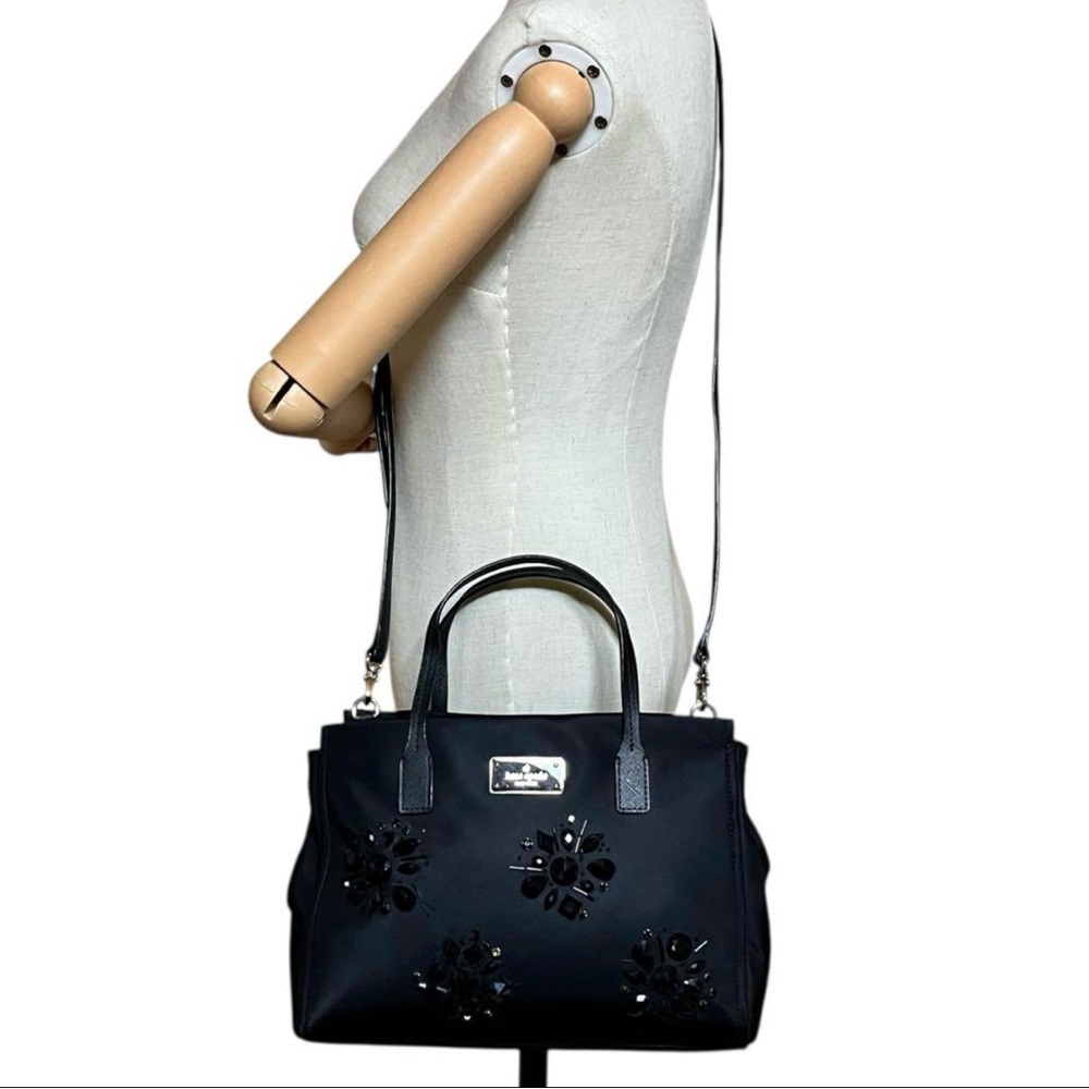 ⚡️SOLD⚡️Authentic NWOT Kate Spade Wilson Road Alyse Embellished Nylon Crossbody - Picture 2 of 13